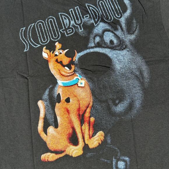 Vintage 1997 Scooby-Doo Shadow Blackout Size Large RARE Black Reprint T-Shirt - Picture 5 of 8